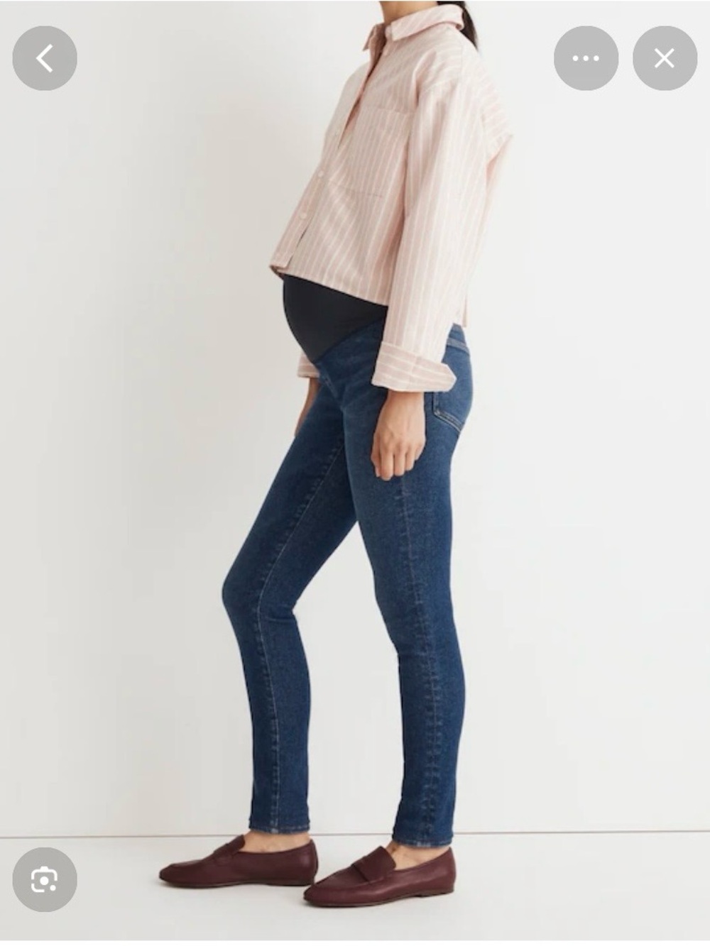 Madewell Maternity Over the Bump Dark Blue Skinny Jeans